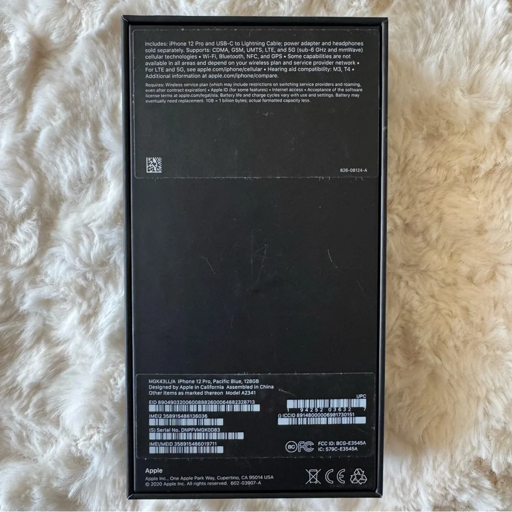 📦Apple iPhone 12 Pro Box +Accessories Pacific Blue📦(original cord Inc!) 128GB